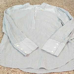 Ann Taylor striped tunic blouse size L